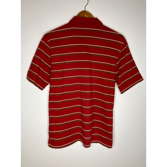 Vintage 90's Y2K Vans Red Striped Polo Shirt Mens Medium - Picture 8 of 9